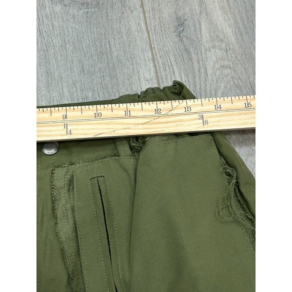 Andersson Bell Mens Multi Pocket Raw Edge Trouser Pants Army Green Cargo Size 46 - Picture 13 of 15